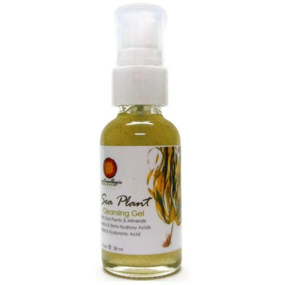 Organic Sea Plant Cleanser - Soap Free, Oil Free, Replenishing. Sea Plant Extracts, Hyaluronic Acid and MSM. All Natural. VEGAN
