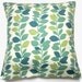 Two Teal Mint Green Lime Green White Pillow Covers Vine Design Toss Throw Accent Covers 16 x16 inch SAME Fabric Front and Back