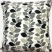 Two Black White Gray Taupe Pillow Covers Decorative Leaf-Vine Design Toss Throw Accent Covers16 inch