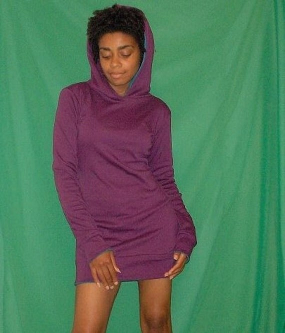 flyTie reversible knit hoodie dress for custom order