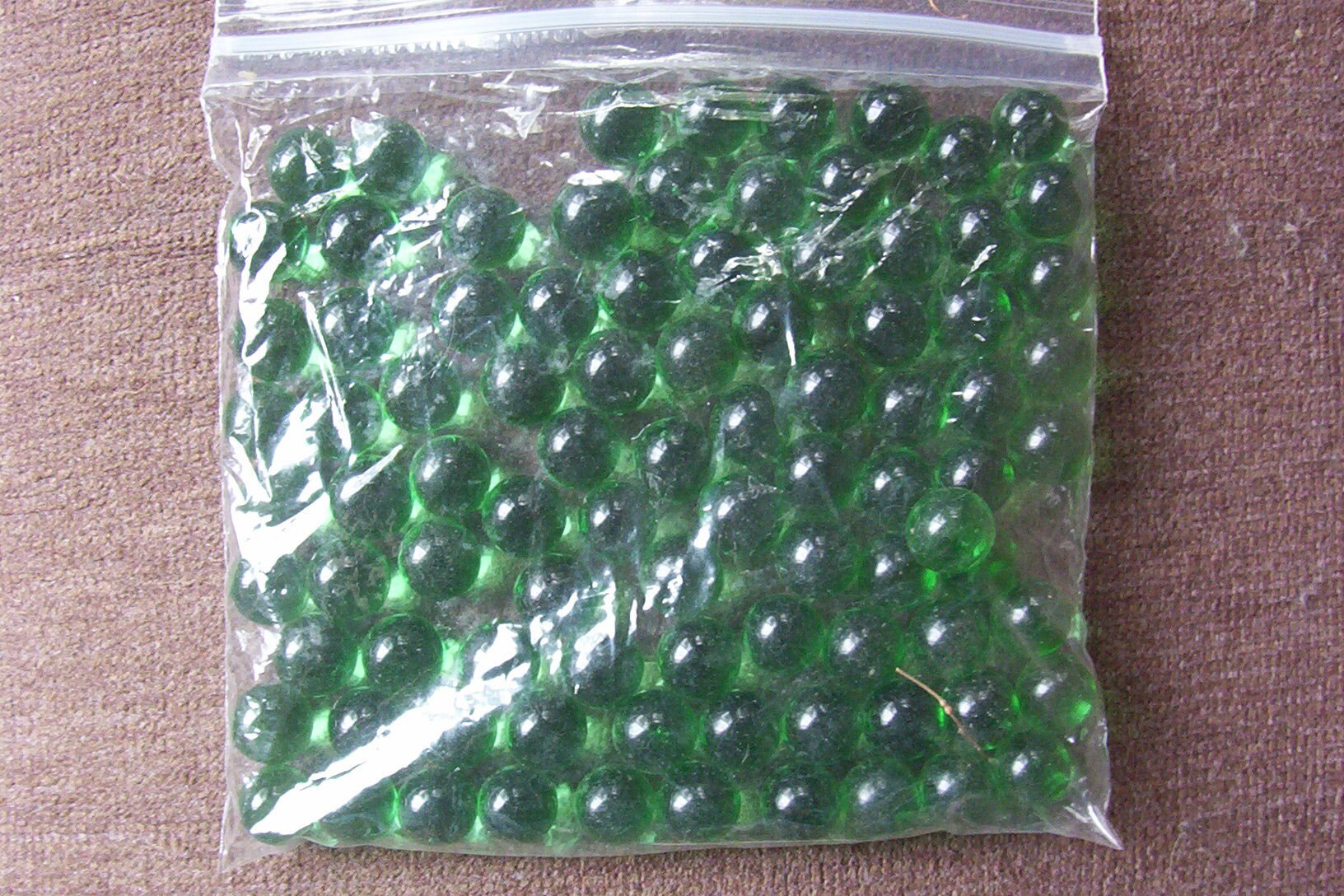90 DECORATIVE GREEN GLASS MARBLES 1/2 inch by LindasCraftsnMore