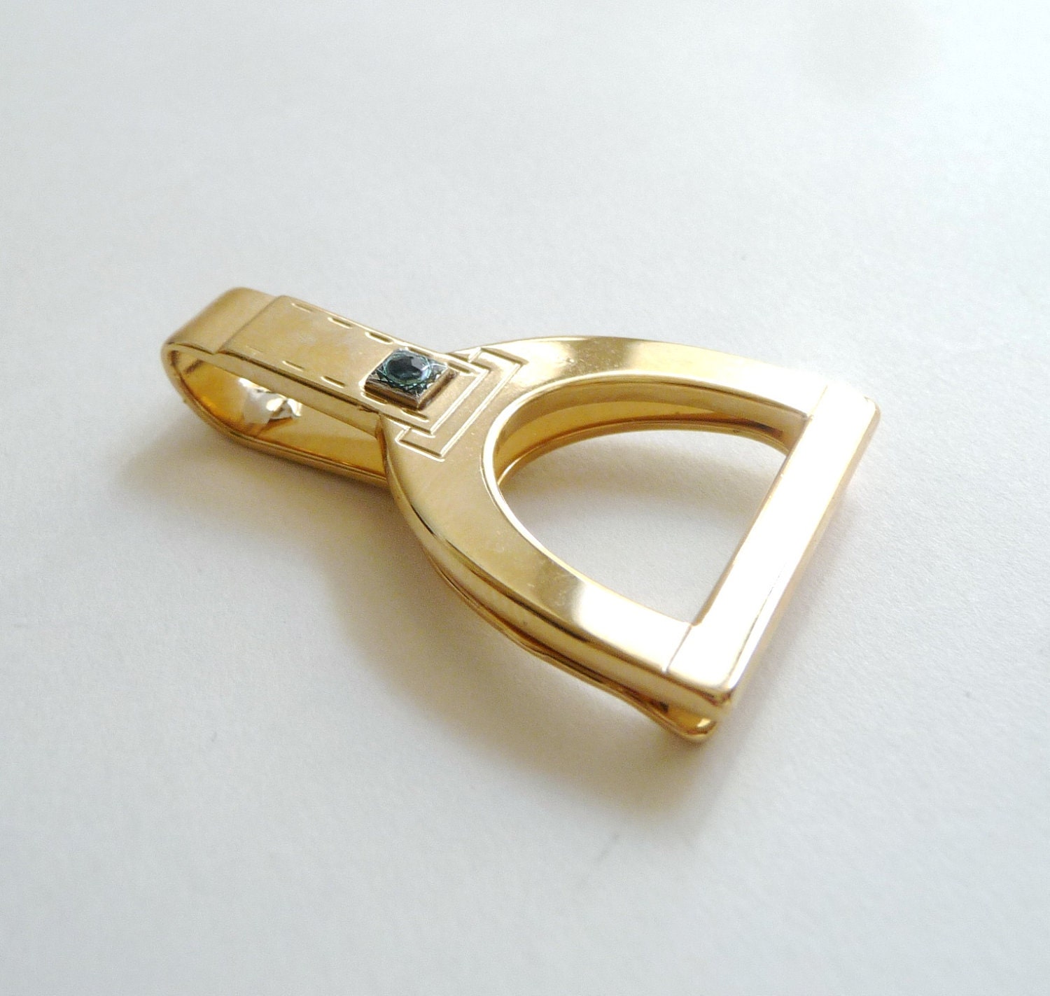 Pierre Cardin Gold Tone Money Clip Equestrian