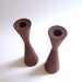 Danish Modern Teak Candlestick Pair