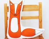 printed fox pillow