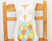 printed owl pillow