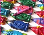 Kids' JUMBO RAINBOW CRAYONS - Party Pack of (10) - Recycled / Upcycled - Eco-Friendly Toys in Red, Yellow, Pink, Green, Orange, Blue, Etc.