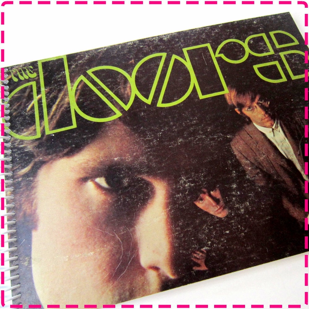 THE DOORS DEBUT Album Timecycled / Recycled / Upcycled Retro Record Album Cover Journal Notebook - Vintage Circa 1967