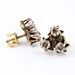 Antique Victorian Solid 10k Rose Gold Paste Buttercup Stud Earrings