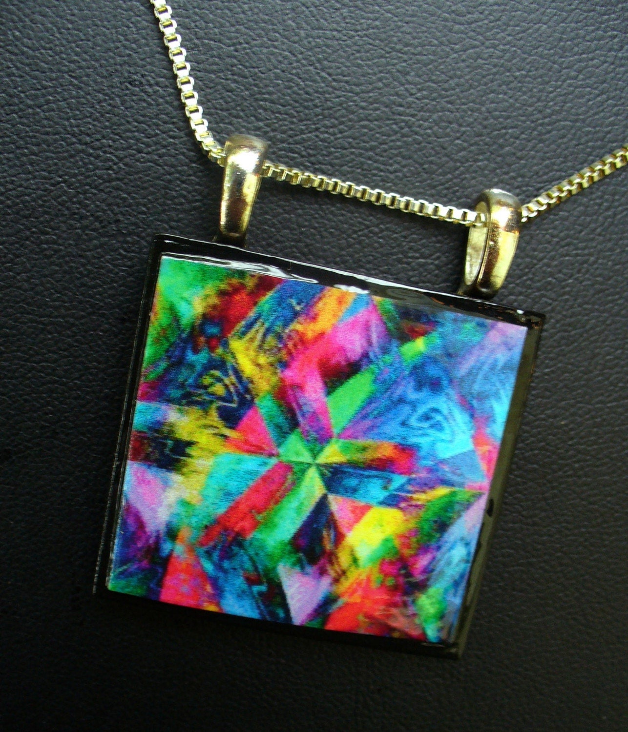 Labyrinth  digital art WEARABLE ART PENDANT