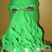 Cthulhu Ski Mask Knit and Crochet - To Order - fun and funky elder god to wear at your next party
