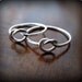 Friendship knot rings - best friends sterling silver rings (16 gauge)
