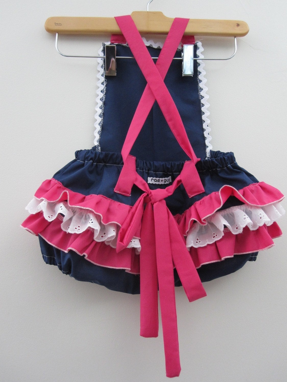 Cute Girl Clothes - Playful Alice (pick your colors) Retro Ruffler - Jumper - Todder Baby