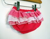 Strawberry Pie - Wrap around ruffle diaper covers