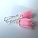 Pretty pink tulip earrings Breast cancer awareness