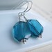 Dark Arctic Ice swarovski crystal and sterling silver earrings