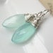 Sea foam Chalcedony earrings in aqua mint