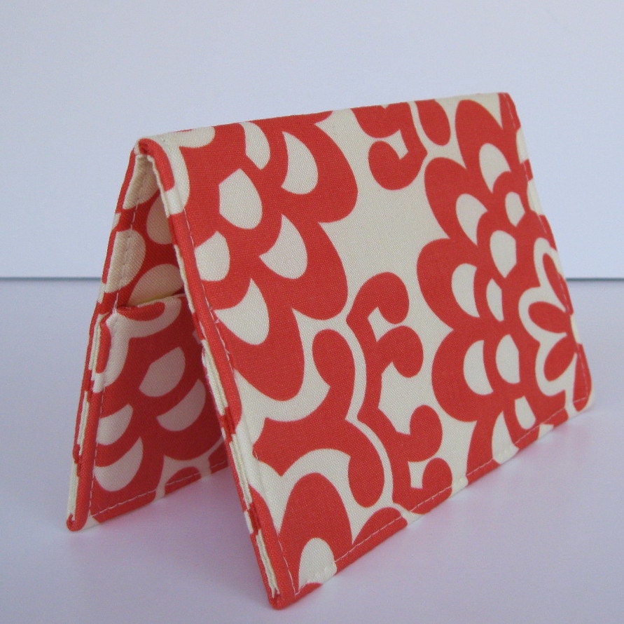 Passport Holder Cover Case - Cherry Red Wall Flower