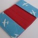 Passport Case Cover Fabric - White Airplanes on Blue