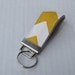MINI KEY FOB Chain - Keychain - Keyfob - Yellow and White Chevron - Zig Zag