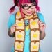 Toast Scarf with Butter Hearts - Ready to Ship