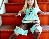 Forest Friends Custom halter top pants set size 12 months to 12 yrs
