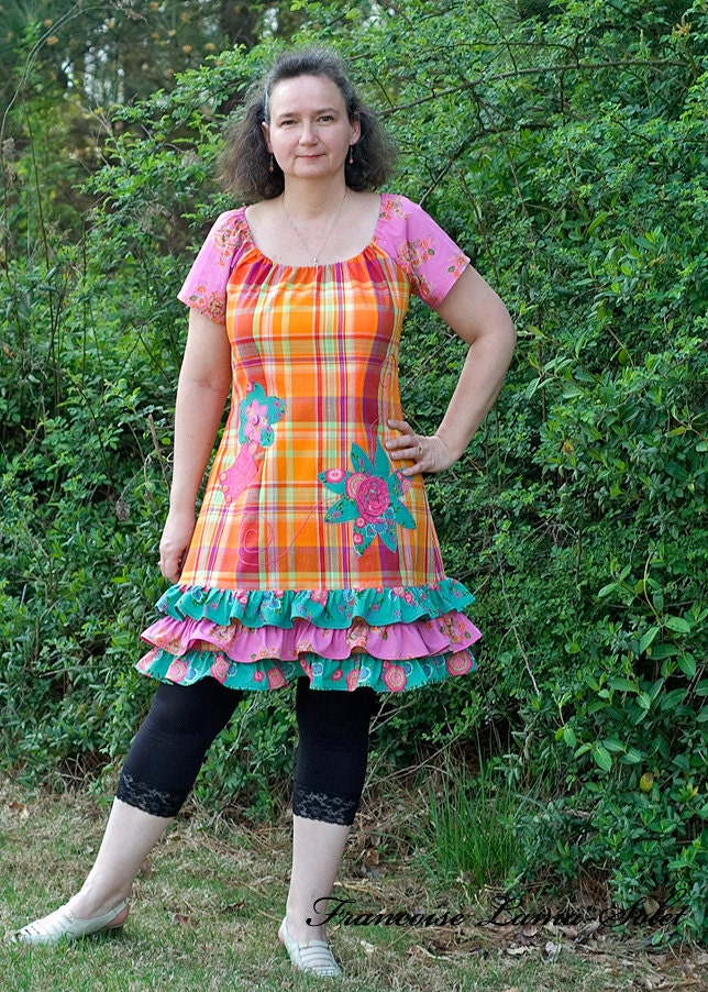 La Vie en Couleur Women applique ruffled Dress Sizes S to XL