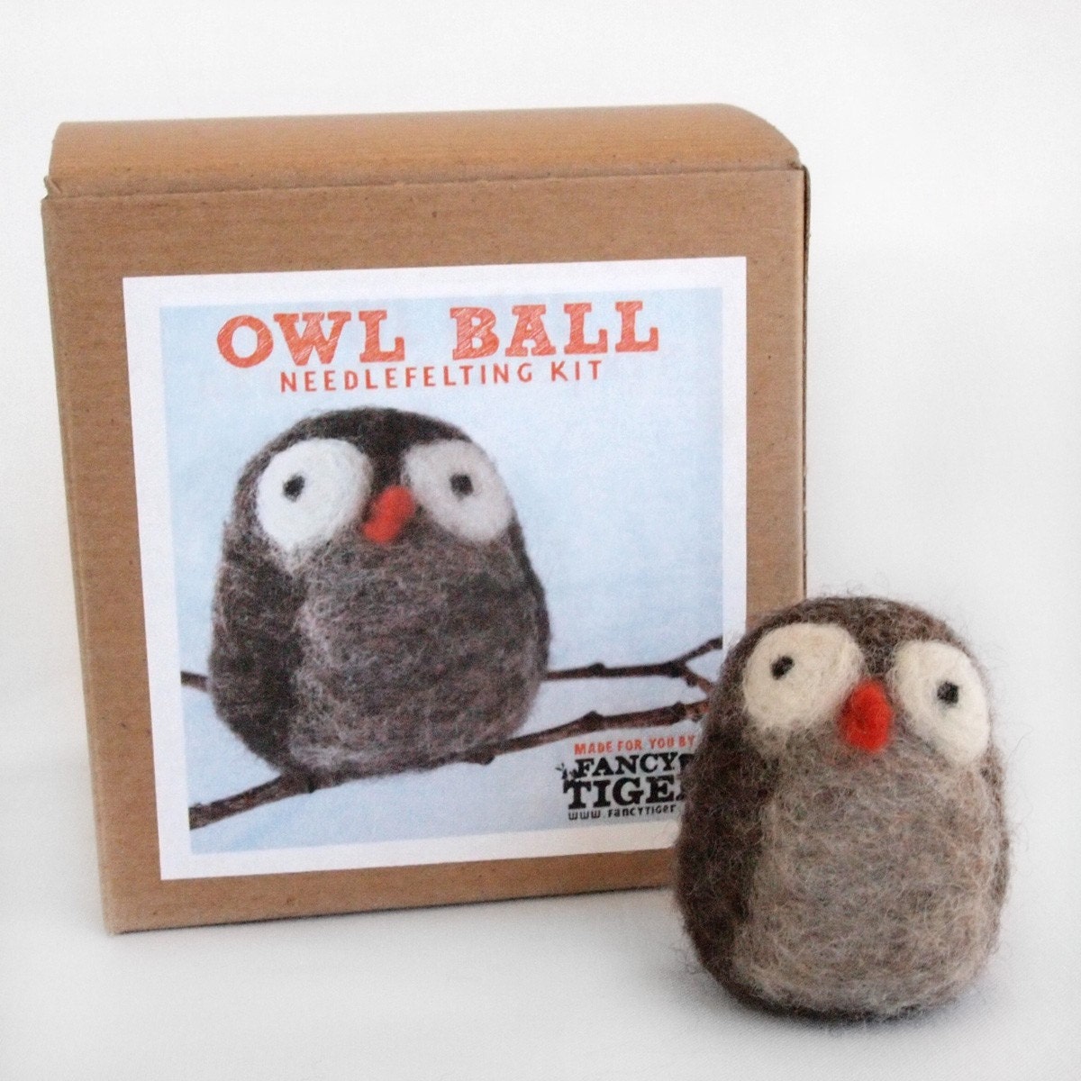 Owl Ball Needle Felting Kit