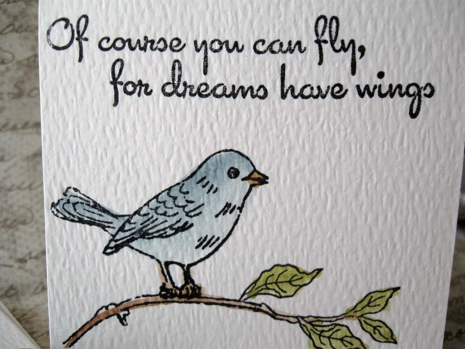 BIRD Notecards Note Cards Set/5 Dreams Have Wings