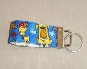 Mini Key Fob  - Doggy World blue