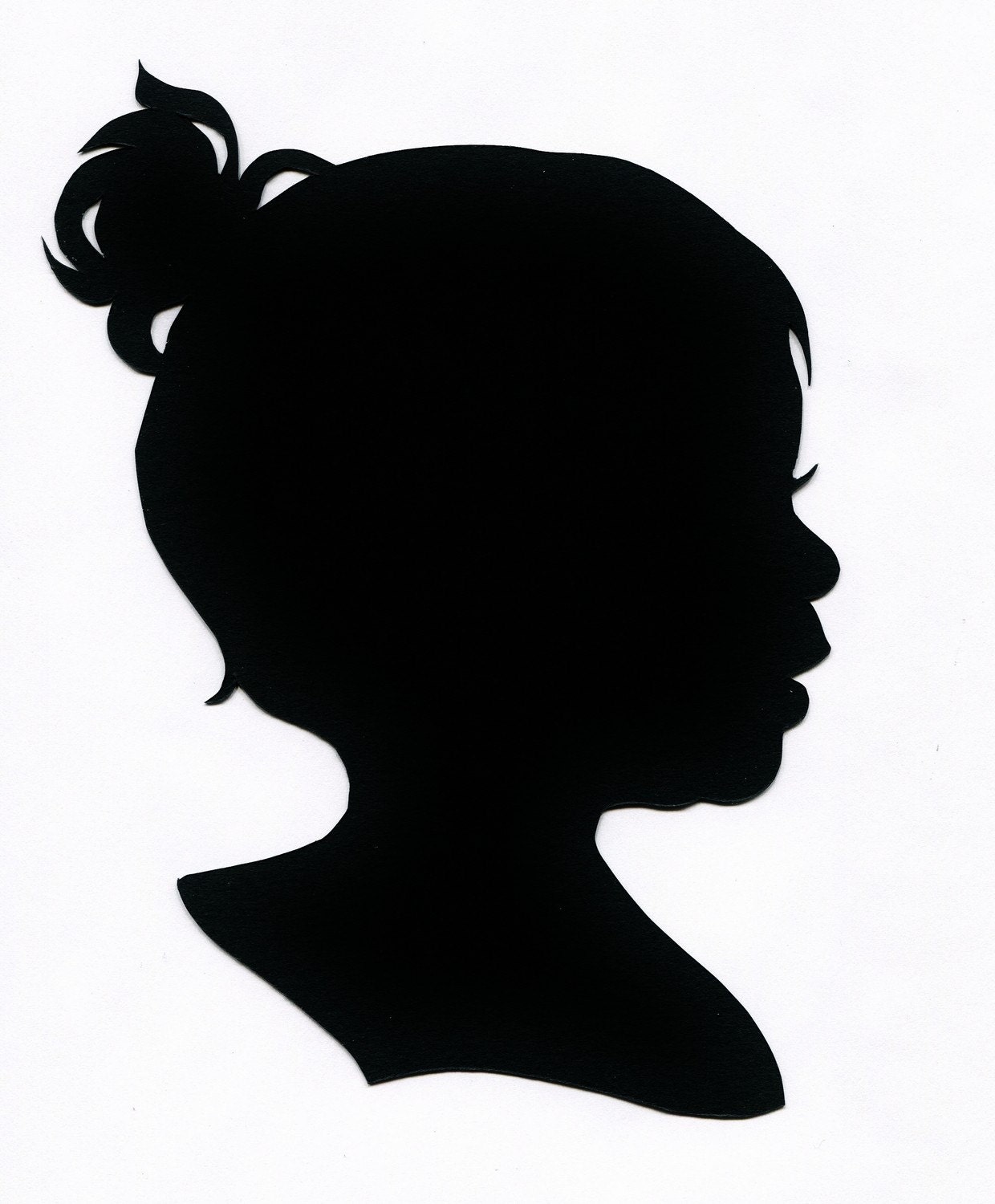 Custom Hand-cut Silhouette Portrait Profile Babies Children