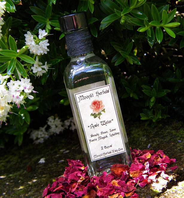 Rose Water - 2 ounces - Beauty, Peace, Love, Faerie Magick, Intuition, Magickal Workings, Protection, Honoring the Goddess, Harmony