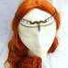 Ocean Goddess Circlet Head Piece, Antiqued Brass and Ocean Blue Circlet, Renaissance Circlet, Mermaid Circlet