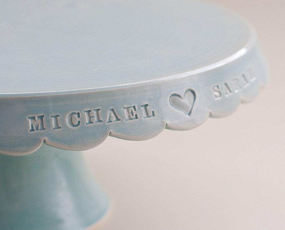 Personalized Wedding Cake Stand - 10 inch - color options