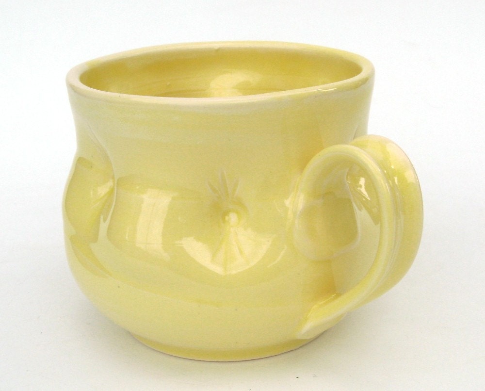 Dimple coffee mug... in yellow.