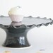 SALE - Ruffle Cake Stand - 10 inch - Black