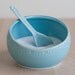 Salt Cellar and Spoon - Aqua