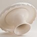 Small Cake Stand - 7 inch -  Vanilla Cream Scallop Stitching