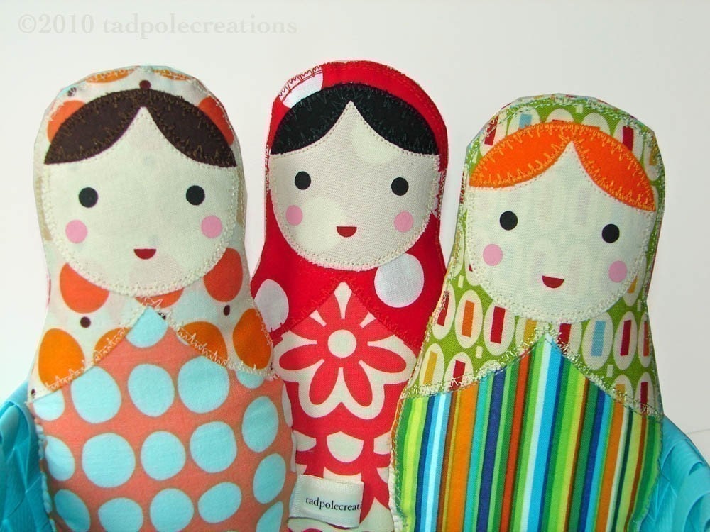 One Babushka Russian Matryoshka Cloth Doll for New Baby -Toddler - Youth Girl Gift - Pick 1 of My Doll Designs