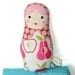 One Matryoshka Babushka Baby Cloth Doll  - Toddler - Youth Girl Birthday - New Baby Gift - Pastel Pink, Green or Yellow