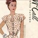 1940s button front drop shoulder day dress 38 bust