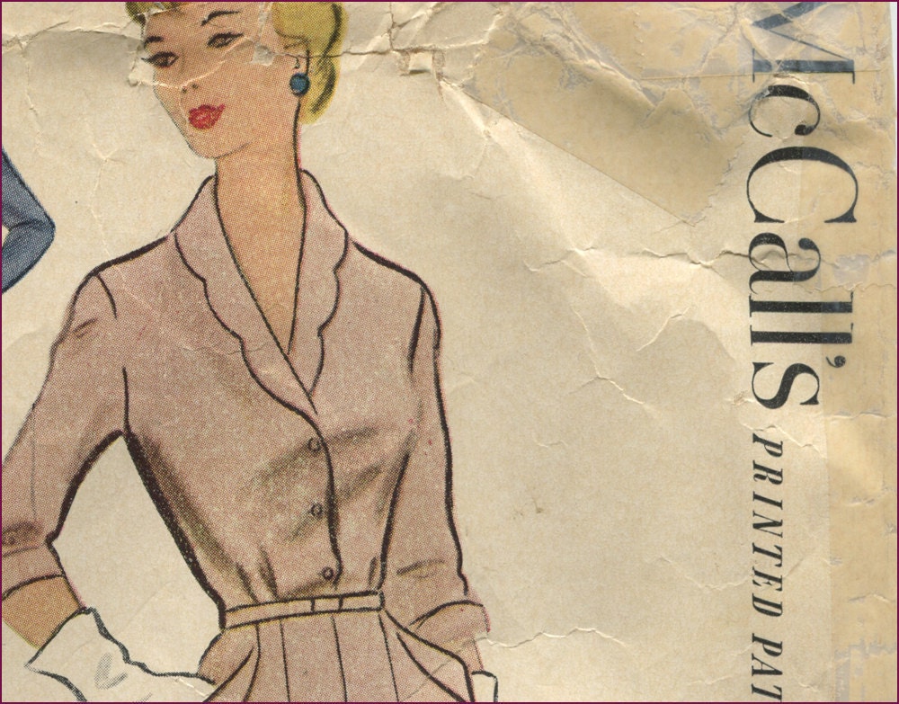 RESERVED for franceswest1950s 43 bust Business as usual day dress PLUS SIZE