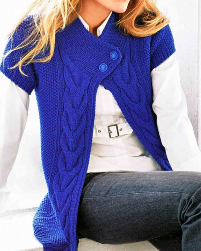 Hand Knit Cardigan Jacket    made from merino wool or from organic cotton  Available in other color