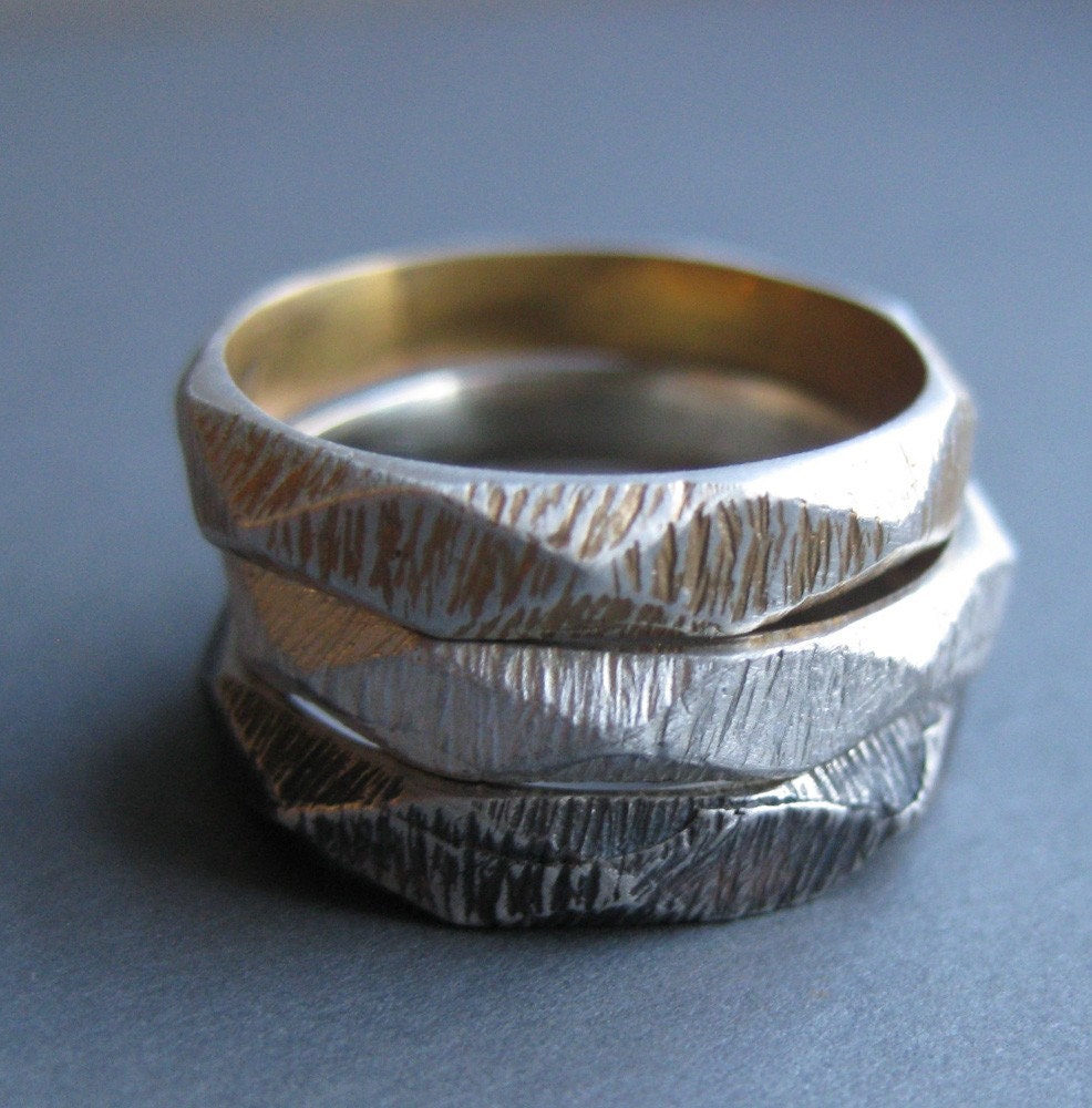 sterling silver FACET ring YOUR CHOICE of color sz 6