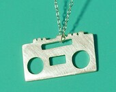 BOOMBOX sterling silver charm necklace