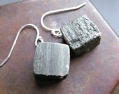 pyrite CUBE earrings