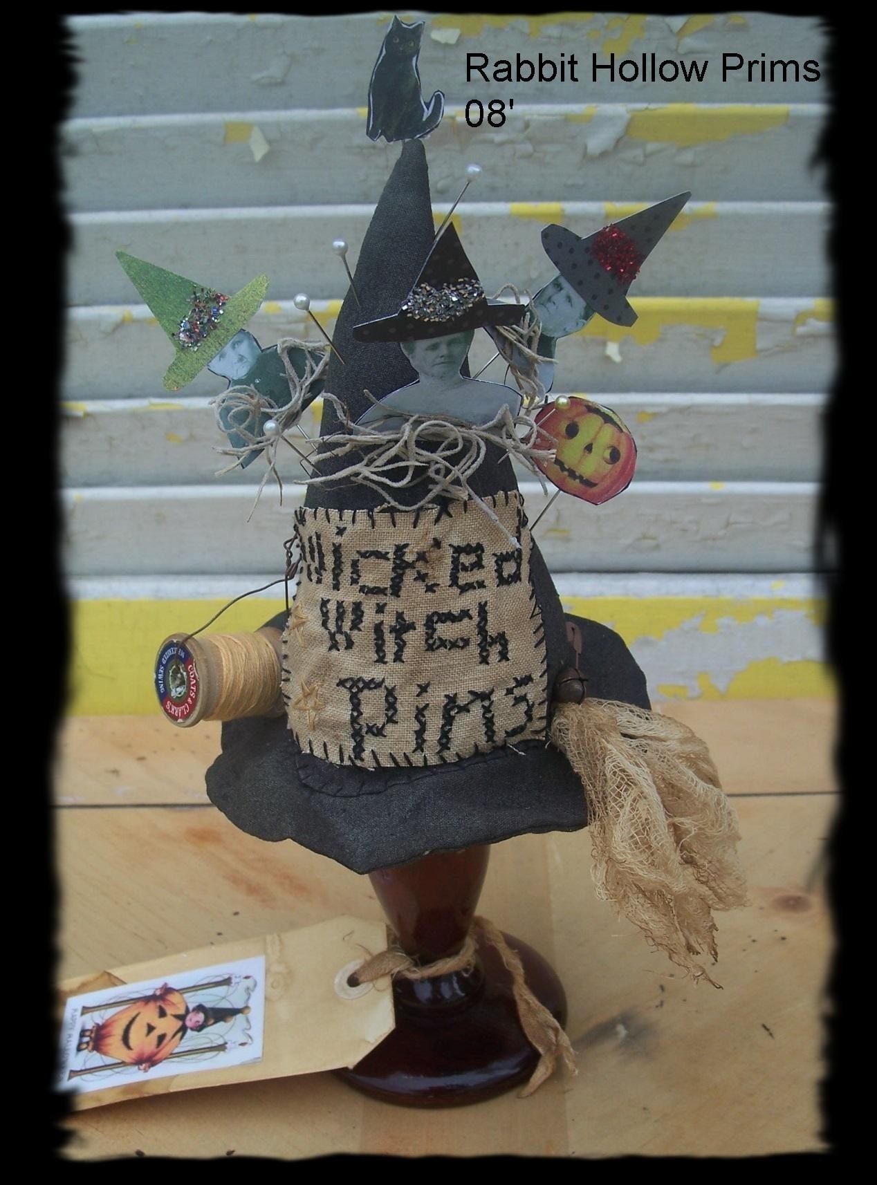 CustomerAppreciationSale Primitive Wicked Witch Hat Pin Keep