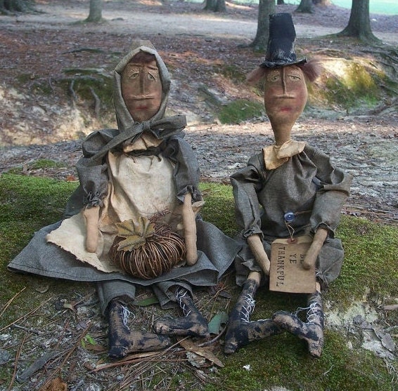 Primitive Thanksgiving Pilgrims Set-