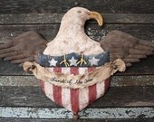 Primitive Americana Eagle Door Doll E-PATTERN - rockriverstitches