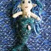 Crocheted fantasy mermaid art doll plushie - Meremenin