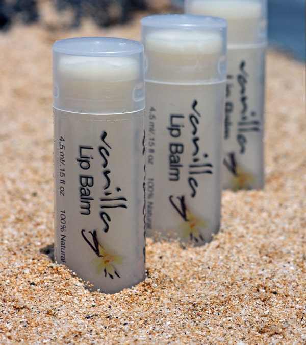Tahitian Vanilla Lip Balm - 100% Natural, Gluten Free